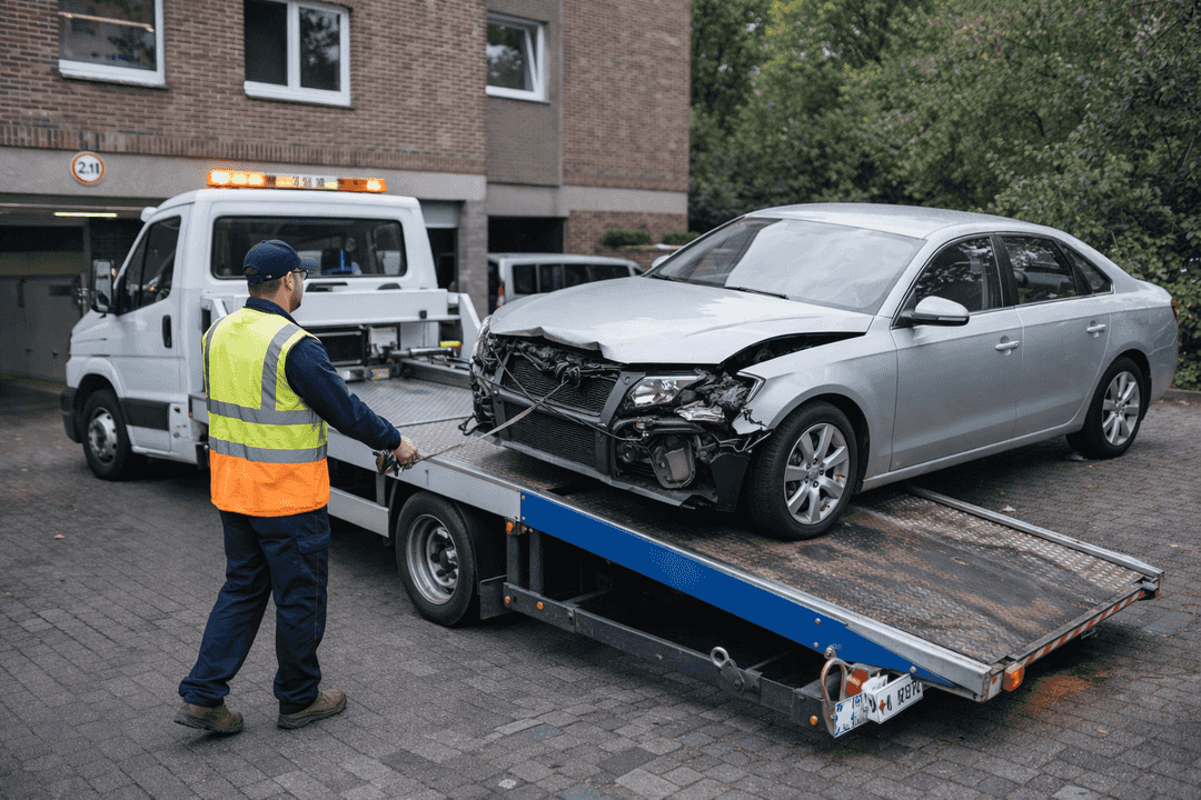 Abholung und Verladung bei der Autoverwertung Lingen 